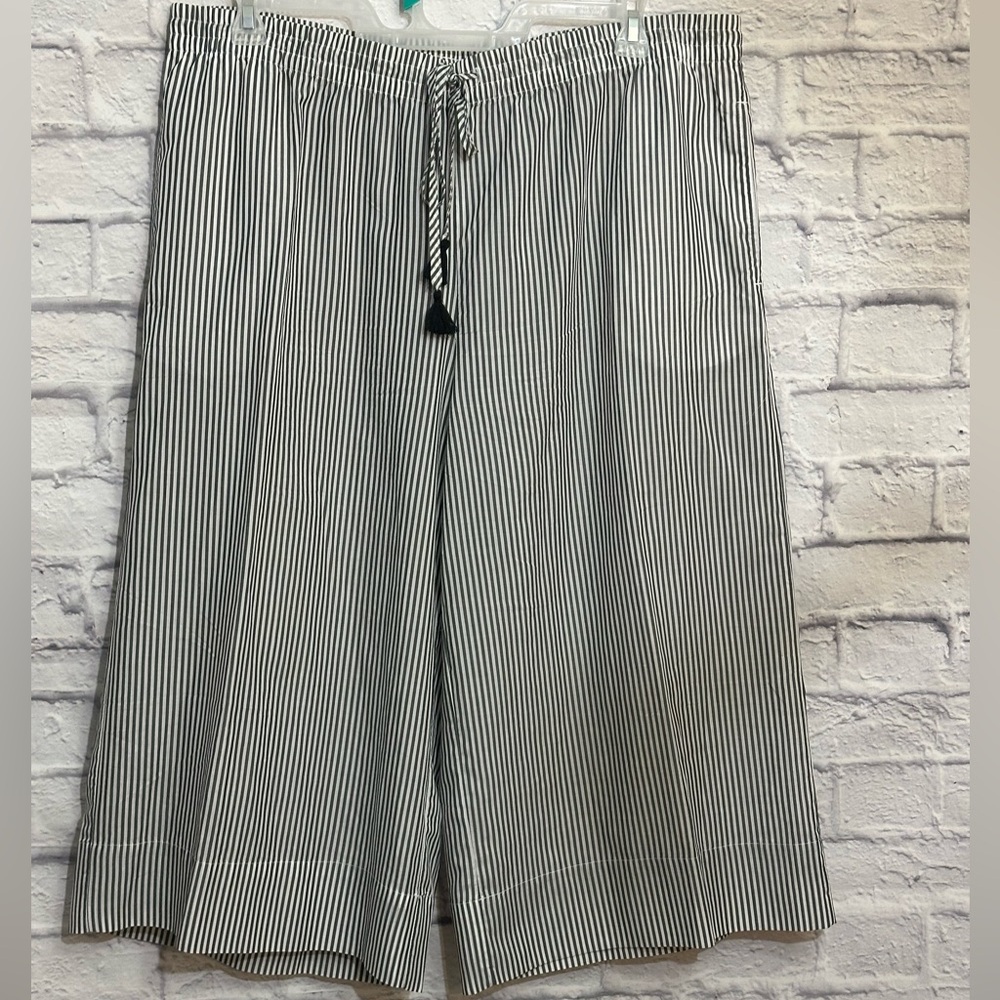 Striped Wide-Leg crop PJ  Pants (NWOT)